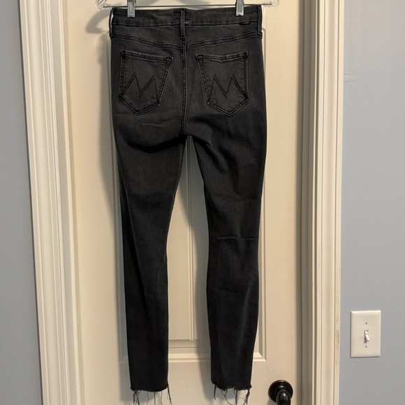 Mother 25 The Looker Ankle Fray Gray Wash Distressed Jeans Burning Out Lanterns - Picture 4 of 10